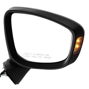 Power Mirror for Mazda CX-5 2013-2015, Right Passenger, Manual Folding, Non-Heated, Paintable, with In-housing Signal Light, without Auto Dimming, Blind Spot Detection, and Memory, Replacement