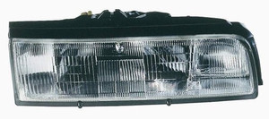 Right Passenger Headlight Assembly for 1988 - 1992 Mazda 626, Front Replacement Housing/Lens/Cover with Molding/Mounting Ring, Composite,  8BGE51030A, Replacement