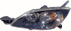 Front Left Driver Headlight Assembly Replacement Housing/Lens/Cover for 2004 - 2005 Mazda 3 Hatchback, High Intensity Discharge, BN8G51041C, Replacement