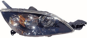 Right Passenger Front Headlight Lens/Housing Assembly for 2004 - 2005 Mazda 3 Hatchback,  BN8G51031C, High-Intensity Discharge, Replacement