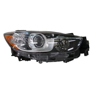 Headlight for Mazda CX-5 2013-2015, Right Passenger, Lens and Housing, Xenon, Without High-Intensity Discharge Kit, With Adaptive Frontlighting System, CAPA-Certified, Replacement