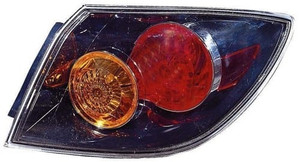 Right Passenger Tail Light Lens/Housing for 2004-2006 Mazda 3, 4 Door Hatchback, Without LED, OEM equivalent BN8F51170D, Replacement