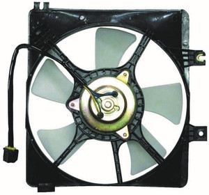 Replacement A/C Condenser Fan for 1993 - 1997 Mazda 626 (2.5L V6), CRONOS; Includes Motor, Blade, Shroud;  GA2E61710A