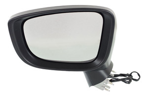 Power Mirror for Mazda 3 2014-2016, Left Driver, Manual Folding, Non-Heated, Paintable, without Blind Spot Detection and Signal Light, Hatchback/Sedan, Japan Built Vehicle, Replacement