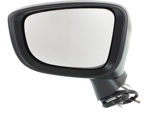 Power Mirror for Mazda 3 2014-2016, Left Driver, Manual Folding, Heated, Paintable, with Signal Light, without Blind Spot Detection, Hatchback/Sedan, Japan Built Vehicle, Replacement