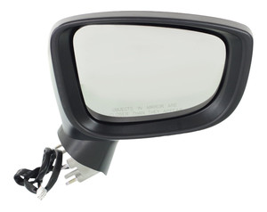 Power Mirror for Mazda 3 2014-2016 Right Passenger, Manual Folding, Heated, Paintable, with Signal Light, without Blind Spot Detection, Hatchback/Sedan, Japan Built Vehicle, Replacement