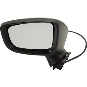 Power Mirror for Mazda 3 2017-2018, Left Driver, Manual Folding, Non-Heated, Paintable, with Signal Light, without Blind Spot Detection, Japan Built Vehicle, Replacement
