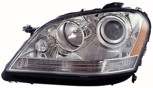 Left Driver Headlight Assembly for 2006 - 2007 Mercedes-Benz ML350, Front Replacement Housing/Lens/Cover, Halogen Composite,  164820456165