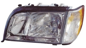 Right Passenger Front Headlight Assembly for 1995 - 1999 Mercedes-Benz S600 - Replacement Housing, Lens, Cover - 4 Door Sedan, Halogen, Composite,  1408207861, Replacement