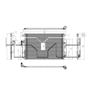 A/C Condenser for 2010-2015 Mercedes-Benz Sprinter 2500, NCV3 Assembly,  9065000054, Replacement
