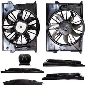 Radiator Cooling Fan Assembly for 2003-2011 Mercedes-Benz CLS550 Engine, W219 Series,  211500169380 Replacement