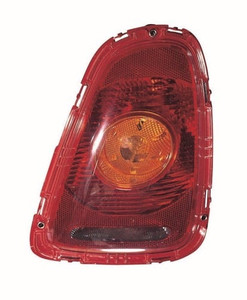 Right Passenger Tail Light Assembly for 2007 - 2010 Mini Cooper, Rear Replacement / Lens / Cover with Amber Lens;  63212757010, Replacement
