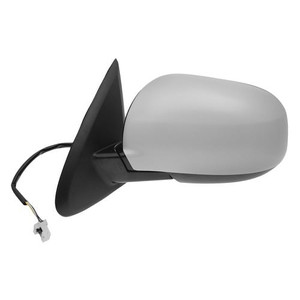 Left Driver Outside Side View Mirror Assembly for 2014 - 2015 Mitsubishi Outlander, Power, without Signal Lights, with Cover, Ready to Paint, Replacement