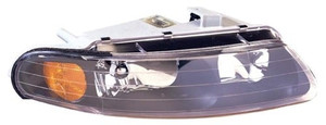 Left Driver Headlight Assembly for 1995 - 1996 Dodge Avenger, Front Assembly Replacement Housing/Lens/Cover, Composite, MR162891, Replacement