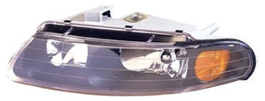 Right Passenger Headlight Assembly for 1995 - 1996 Dodge Avenger, Front Replacement Housing, Lens, Cover, Composite,  MR162892