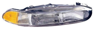 Right Passenger Headlight Assembly for 1997 - 1998 Mitsubishi Galant, Front Replacement Housing/Lens/Cover, Composite,  MR296616, Replacement