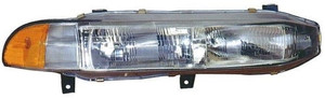 Right Passenger Headlight Assembly for 1994 - 1996 Mitsubishi Galant, Front Replacement Housing, Lens, Cover, Composite; MR124296, Replacement
