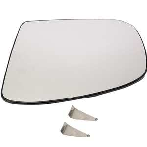 Mirror Glass for Mercedes-Benz M-Class 2002-2005, Left Driver, Heated, with Backing Plate, Replacement