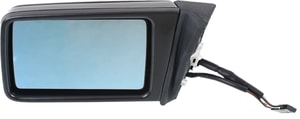 Power Mirror for Mercedes-Benz E-Class 1993-1995 Left Driver, Manual Folding, Heated, Paintable, without Auto Dimming, Blind Spot Detection, Memory, and Signal Light, Coupe/Sedan/Wagon, Rectangular Housing, Replacement