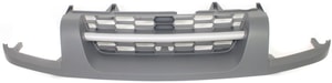 Textured Black Shell Grille for 2002-2004 Xterra, with Silver Center Bar, XE Model, Replacement