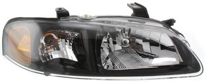 Headlight Assembly for Nissan Sentra 2002-2003, Right Passenger Side, Halogen, Black Interior, Fits SE-R/SE-R Spec V Models, Replacement