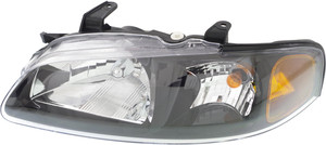 Headlight Assembly for 2002-2003 Nissan Sentra, Left Driver, Halogen, Black Interior, SE-R/SE-R Spec V Models, Replacement