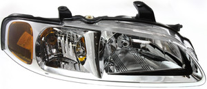Headlight Assembly for Nissan Sentra 2002-2003 Right Passenger, Halogen with Chrome Trim, fits CA/GXE/XE/Limited Models, Replacement