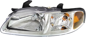 Headlight Assembly for Nissan Sentra 2002-2003, Left Driver Side, Halogen Light, with Chrome Trim, Suitable for CA/GXE/XE/Limited Models, Replacement