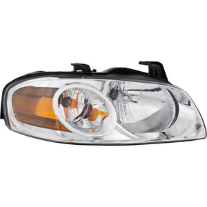 Headlight Assembly for Nissan Sentra 2004-2006 Right Passenger, Halogen, Chrome Interior, Base/S Models, Replacement