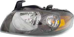 Headlight Assembly for 2004-2006 Nissan Sentra, Left Driver, Halogen, Black Interior, SE-R/SE-R Spec V Models, Replacement