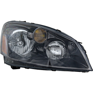 Headlight Assembly for 2005-2006 Nissan Altima, Right Passenger Halogen Light, Fits S/SE/SL Model, Replacement