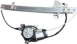 Front Window Regulator for Nissan Pickup 1986-1997, Right Passenger, Power Functionality, with Motor, Replacement