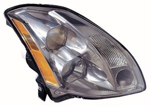 Right Passenger Headlight Assembly for 2004 Nissan Maxima, Front Headlight Assembly Replacement Housing/Lens/Cover, Halogen Composite,  260107Y025, Replacement