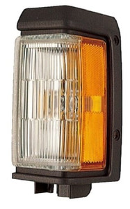 Front Left Driver Side Marker Light Assembly for 1990 - 1995 Nissan Pathfinder, Replacement with Black Rim,  B611541G02