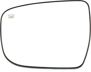 Heated Mirror Glass for Nissan Murano (2015-2023), Pathfinder (2017-2020), Rogue (2014-2020), Left Driver side with Backing Plate, Replacement