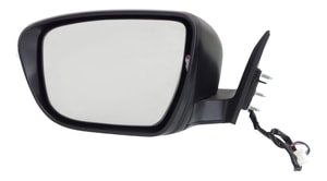 Power Mirror for Nissan Rogue 2014-2017, Left Driver, Manual Folding, Non-Heated, Paintable, with Signal Light, without Side View Camera, Suitable for USA Built Vehicle (2014-2017)/Korea Built Vehicle (2015-2016), Replacement
