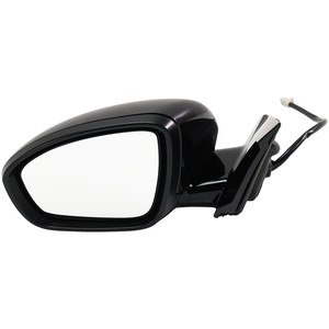 Power Mirror for Nissan Altima (2019-2023), Left Driver Side, Manual Folding, Heated, Paintable, SE/SL/SV Models, with Signal Light, without Auto Dimming, BSD and Memory, Replacement