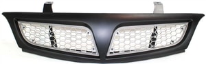 Grille for 2001-2005 Montana Van, Painted Black Shell with Silver Insert, Pontiac Replacement Part