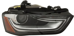 Headlight for Audi A4 Allroad 2013-2016, Right Passenger, Lens and Housing, Xenon, Without HID Kit, Without Curve Lighting, Replacement (CAPA Certified)