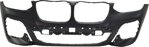 Front Bumper Cover for BMW X3 2018-2021, X4 2019-2021, Fits 30I/M40I Models with M Sport Package and Park Assist Sensor Holes, Without Parking Assistant Plus, Replacement