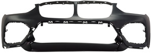 Front Bumper Cover for BMW X3 2018-2021, 30I Model, XLine, Without M Sport Package, Without Park Assist Sensor Holes, Primed (Ready to Paint), Replacement