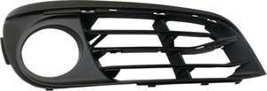 Front Fog Light Molding for BMW 5-Series 2014-2016 Right Passenger, Textured Black, Without M Package, Luxury/Modern Line, Sedan, Replacement