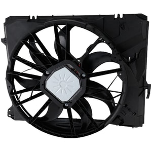Radiator Fan Assembly for BMW 3-Series 2007-2013, 128i 2008-2013, 3.0L, Without Turbo, with SULEV, N51 Engine Code, Replacement