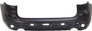 Rear Bumper Cover Primed (Ready to Paint) for BMW X3 2018-2021, 30I Models, xLine without M Sport Package, without Park Assist Sensor Holes, without Trailer Hitch, Replacement