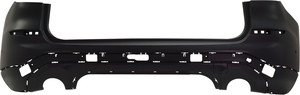 Rear Bumper Cover for BMW X3 30I Models (2018-2021), Primed (Ready to Paint), w/o M Sport Package, w/ Park Assist Sensor Holes, w/ Trailer Hitch, Replacement