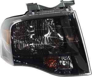 Headlight Assembly for Ford Expedition 2007-2014, Right Passenger, Halogen, with Black-Out (Black Interior), Replacement