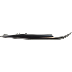 Front Bumper Cover Molding for Cadillac Escalade/Escalade ESV 2015-2020, Satin Nickel, Left Driver, Replacement