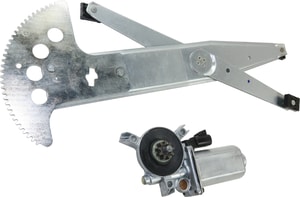 Front Window Regulator with Power Motor for Chevrolet Venture 1997-2005, Pontiac Montana 1999-2009, Left Driver, Replacement
