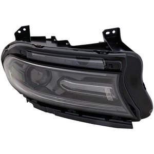 Headlight Assembly for Charger 2018-2021, Right Passenger, Halogen, without Logo, Excluding R/T 392/R/T Scat Back,SRT Hellcat, SRT 392 Models, Replacement