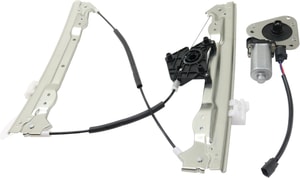Front Window Regulator for Dodge Avenger 2008-2010, Left Driver, Power, with Motor, 2 Pin Connector, Replacement